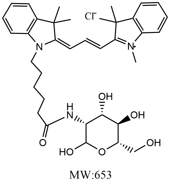 Cy3-Glu,三甲川花菁染料-葡萄糖