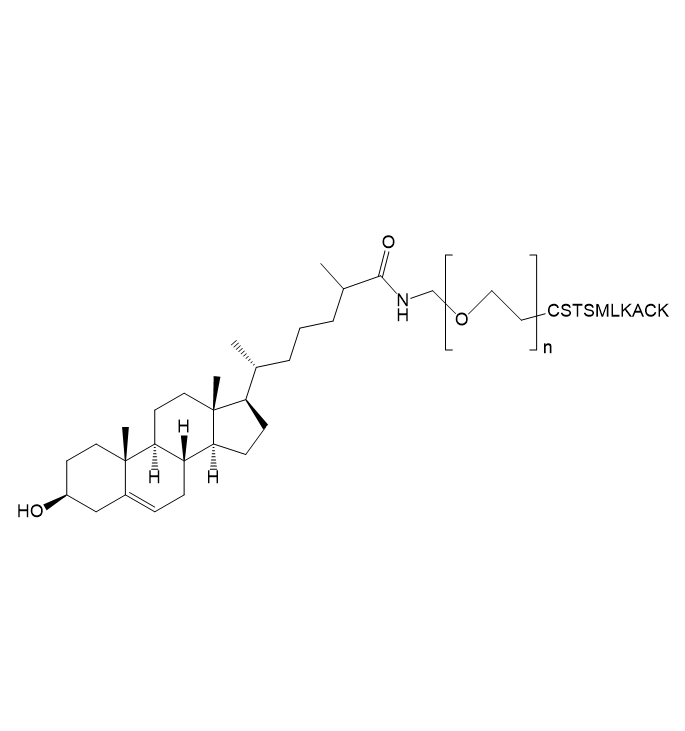 cholesterol-PEG-CSTSMLKACK,胆固醇-聚乙二醇-CSTSMLKACK肽