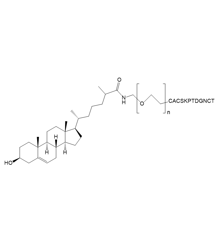 cholesterol-PEG-CACSKPTDGNCT,胆固醇-聚乙二醇-CACSKPTDGNCT肽