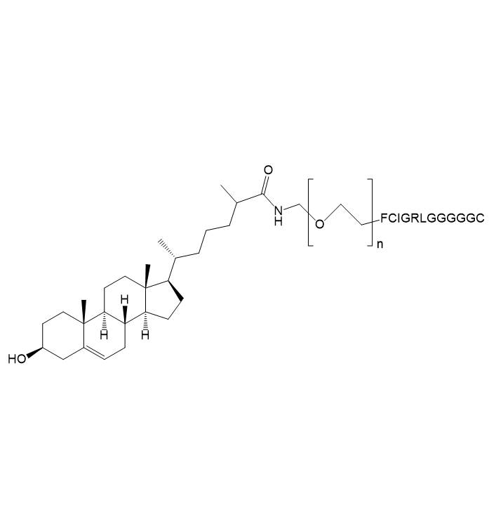 cholesterol-PEG-FCIGRLGGGGGC,胆固醇-聚乙二醇-FCIGRLGGGGGC肽