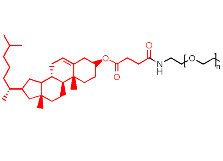 Cholesterol-PEG-mal-cys-TMGFTAPRFPHY-K-FITC,胆固醇-聚乙二醇-马来酰亚胺-半胱氨酸-肽链 TMGFTAPRFPHY-赖氨酸-异硫氰酸荧光素