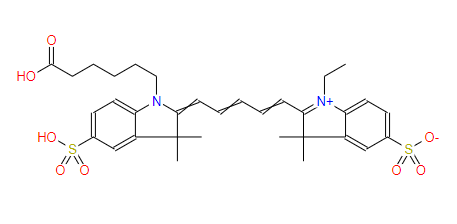 Sulfo-Cy5,水溶性五甲川花菁染料
