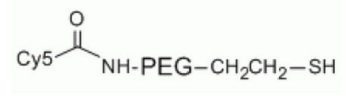 巯基-聚乙二醇2000-菁染料 CY5  SH-PEG2K-CY5的产品应用