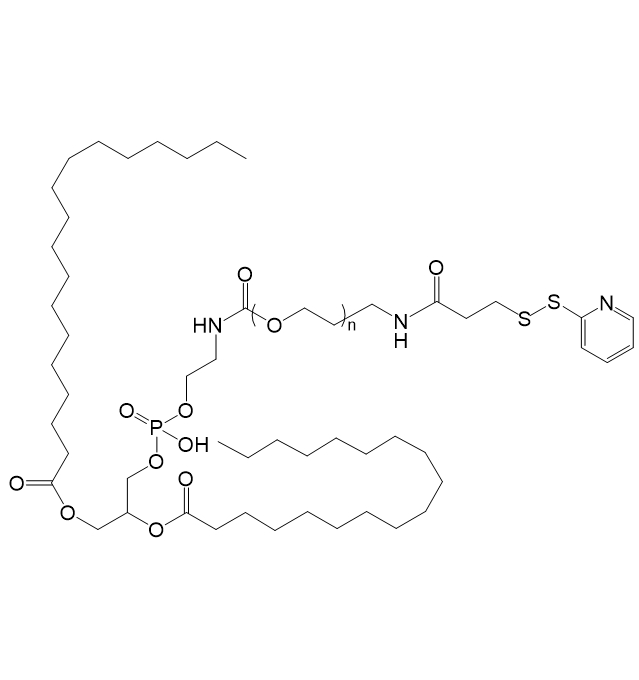 DSPE-PEG-PDP,二硬脂酰基磷脂酰乙醇胺-聚乙二醇-N-[3-（2-吡啶基二硫代）