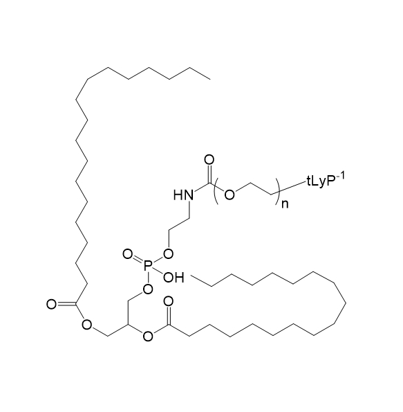 DSPE-PEG-tLyP-1,二硬脂酰基磷脂酰乙醇胺-聚乙二醇-tLyP-1肽