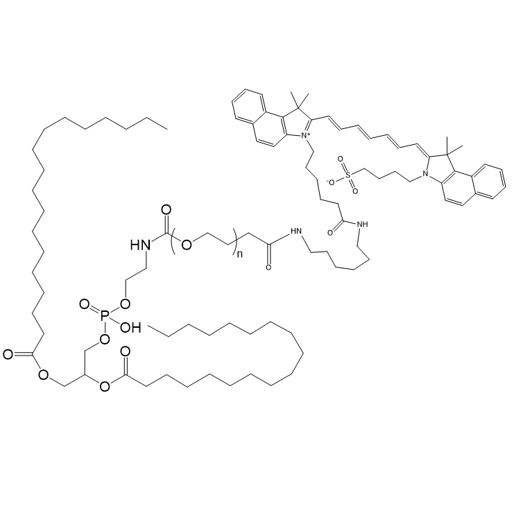 DSPE-PEG-ICG,二硬脂酰磷脂酰乙酰胺-聚乙二醇-吲哚菁绿
