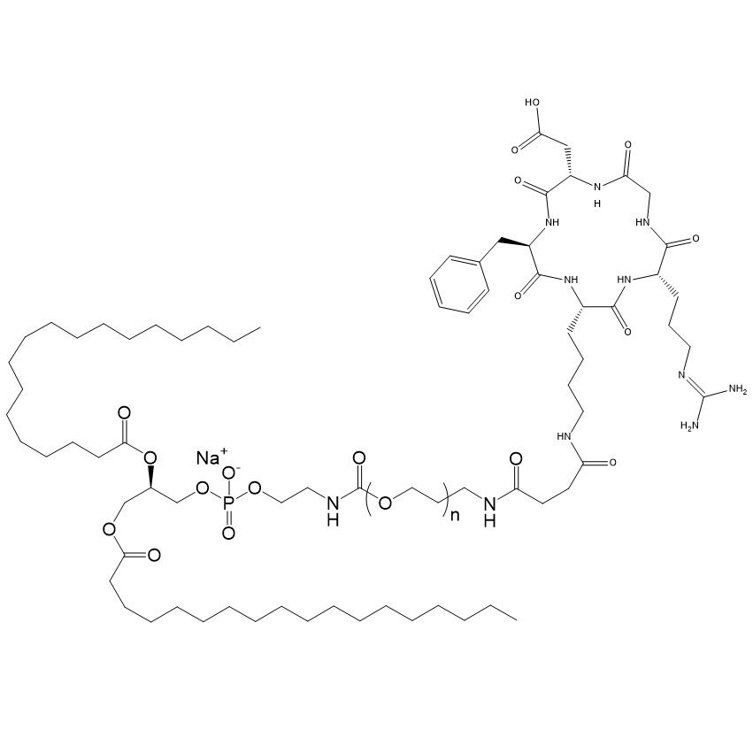DSPE-PEG-cRGDfK,二硬脂酰基磷脂酰乙醇胺-聚乙二醇-靶向肽c(RGDfK)