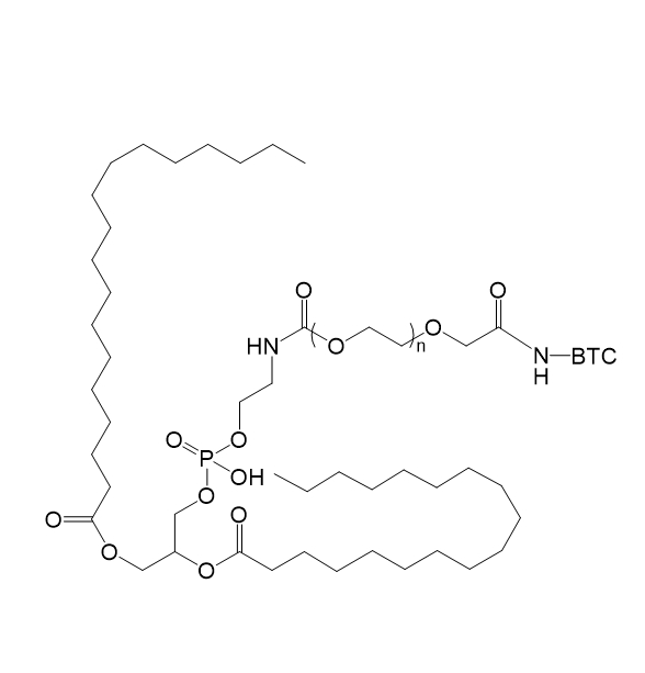 DSPE-PEG-BTC,二硬脂酰基磷脂酰乙醇胺-聚乙二醇-BTC肽