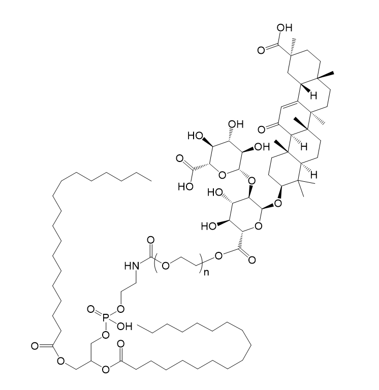 DSPE-PEG-GA,二硬脂酰磷脂酰乙酰胺-聚乙二醇-甘草次酸