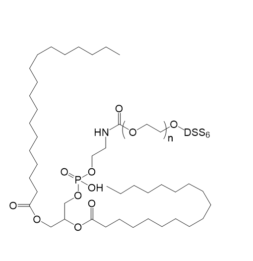 DSPE-PEG-DSS6,二硬脂酰基磷脂酰乙醇胺-聚乙二醇-DSS6肽