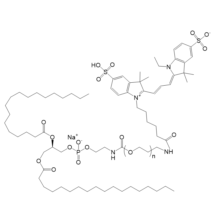 DSPE-PEG-CY3,二硬脂酰磷脂酰乙酰胺-聚乙二醇-三甲川花菁染料
