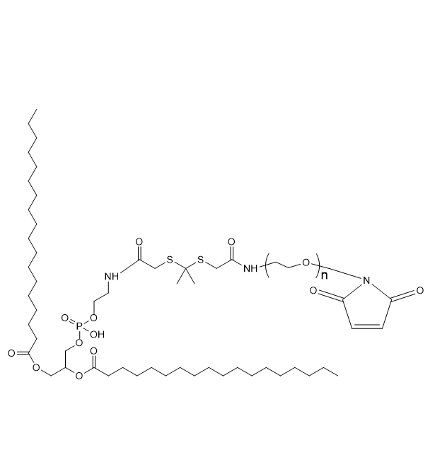DSPE-TK-PEG-MAL,二硬脂酰基磷脂酰乙醇胺-酮缩硫醇键-聚乙二醇-马来酰亚胺