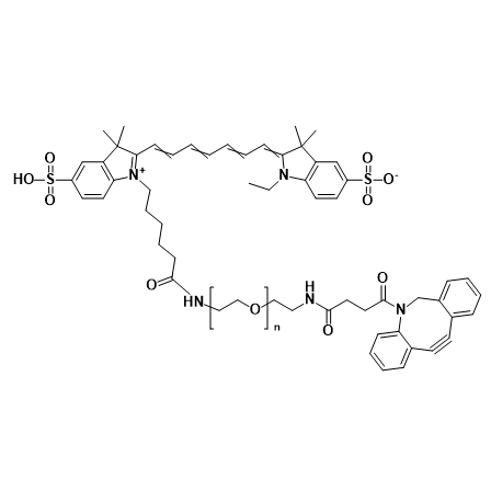 DBCO-PEG-CY7,二苯环辛炔-聚乙二醇-七甲川花菁染料