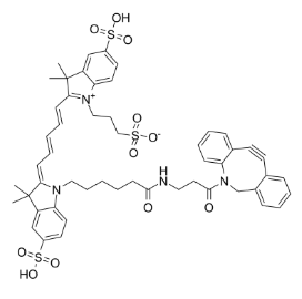DBCO-Disulfo-Cy5,二苯并环辛炔-二磺酸-五甲川花菁染料