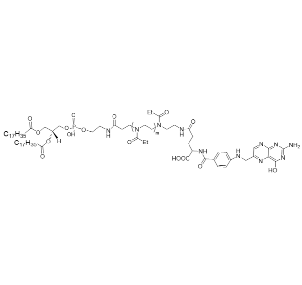 DSPE-PEOz-FA,二硬脂酰磷脂酰乙醇胺-聚 (2-乙基-2-噁唑啉)-叶酸