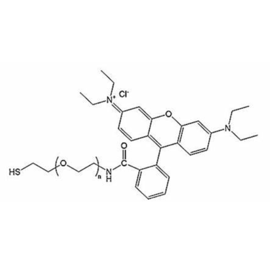 罗丹明B-聚乙二醇-巯基 Rhodamine PEG Thiol  RB-PEG-SH MW：5K的性质及特点