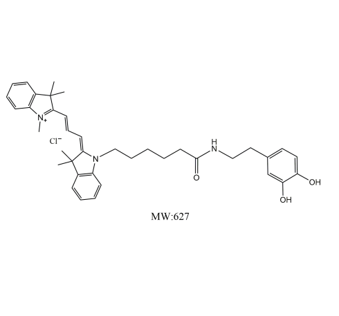Cyanine 3-dopamine 花菁染料Cyanine 3-多巴胺 CY3-DOPA的性质简介