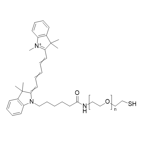Cy5-PEG-SH,五甲川花菁染料-聚乙二醇-巯基