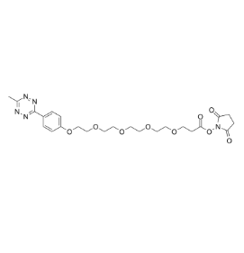 MethylTetrazine-PEG4-NHS,甲基四嗪-四聚乙二醇- N -羟基琥珀酰亚胺酯