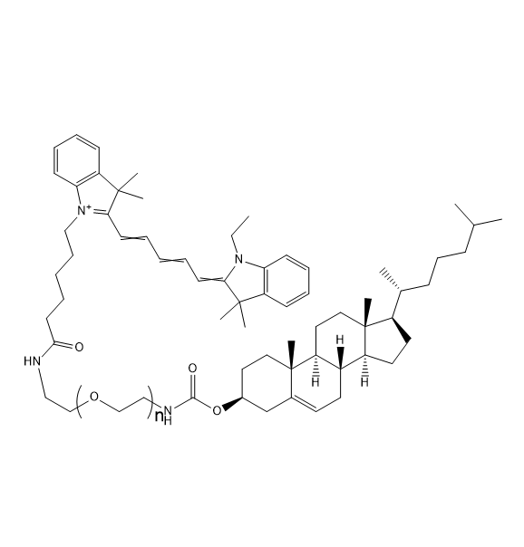 Cy5-PEG-CHOL,五甲川花菁染-聚乙二醇-胆固醇