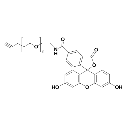 Alkyne-PEG-FITC,炔基-聚乙二醇-异硫氰酸荧光素