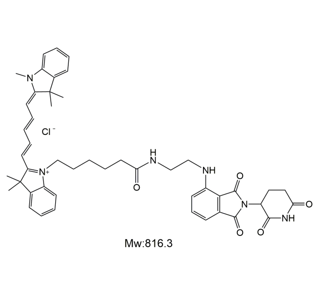 Cy5-pomalidomide,五甲川花菁染料-泊马度胺