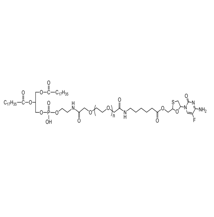 DSPE-PEG-Emtricitabine,二硬脂酰基磷脂酰乙醇胺-聚乙二醇-恩曲他滨