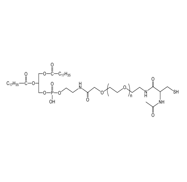 DSPE-PEG-N-acetyl-L-cysteine,二硬脂酰磷脂酰乙醇胺-聚乙二醇-N-乙酰-L-半胱氨酸