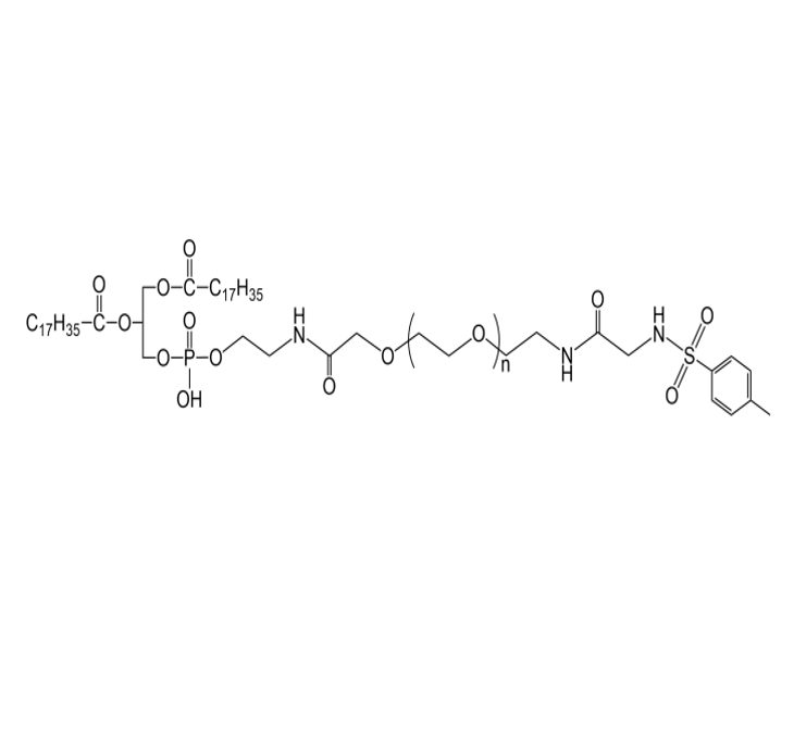 DSPE-PEG-N-p-Tosylglycine,二硬脂酰基磷脂酰乙醇胺-聚乙二醇-N-对甲苯磺酰甘氨酸
