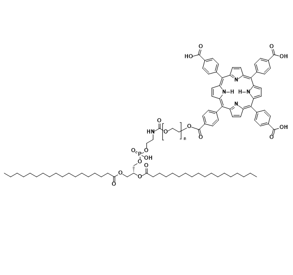 DSPE-PEG-TCPP,二硬脂酰基磷脂酰乙醇胺-聚乙二醇-四(4-羧基苯基)卟啉