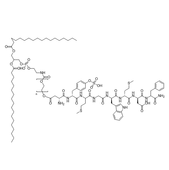 DSPE-PEG-CCK8,二硬脂酰磷脂酰乙醇胺-聚乙二醇-CCK8肽