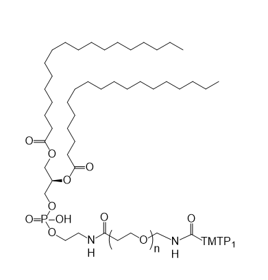 DSPE-PEG-TMTP1,二硬脂酰基磷脂酰乙醇胺-聚乙二醇-TMTP1肽