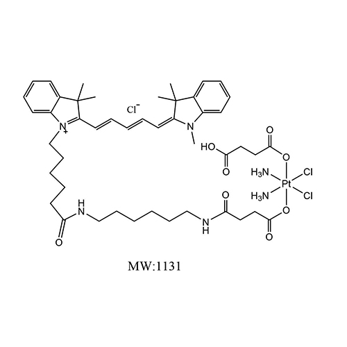 CY5-顺铂 Cy5-DDP 花菁染料CY5-Cisplatin Cyaine5-DDP 化学结构与结合机制