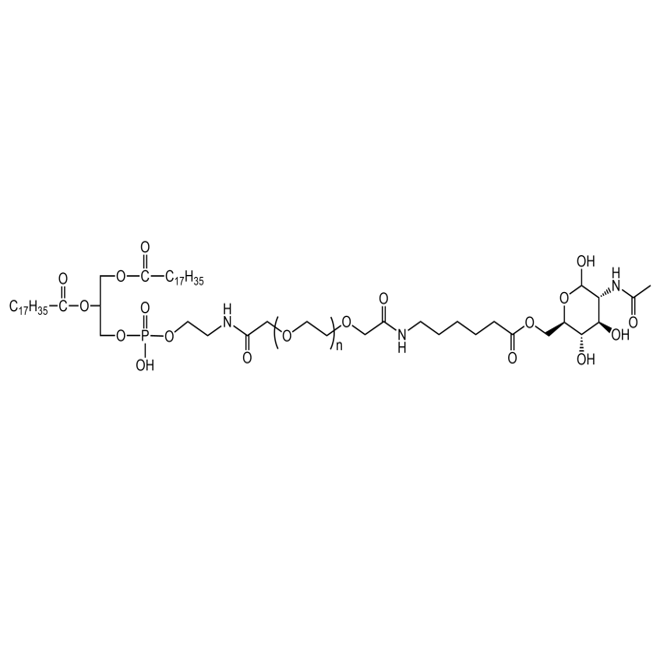 DSPE-PEG-GalNAc,二硬脂酰磷脂酰乙酰胺-聚乙二醇-N-乙酰-半乳糖胺