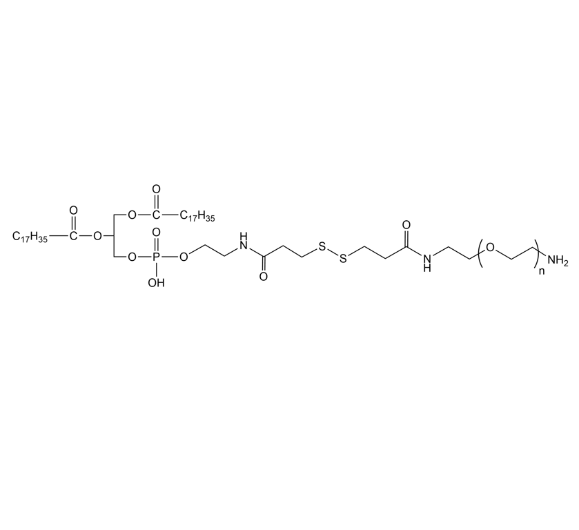 DSPE-SS-PEG-NH2,二硬脂酰磷脂酰乙酰胺-双硫键-聚乙二醇-氨基