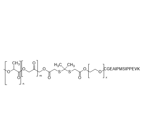 PLGA-TK-PEG-CGEAIPMSIPPEVK,聚乳酸-羟基乙酸共聚物-酮缩硫醇-聚乙二醇-CGEAIPMSIPPEVK