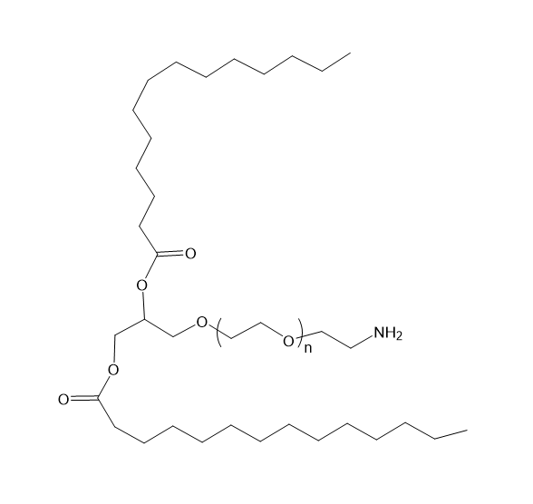 DMG-PEG-NH2,1,2-二肉豆蔻酸甘油酯-聚乙二醇-氨基