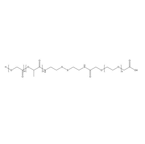 PLGA-SS-PEG-COOH,聚乳酸-羟基乙酸共聚物-双硫键-聚乙二醇-羧基