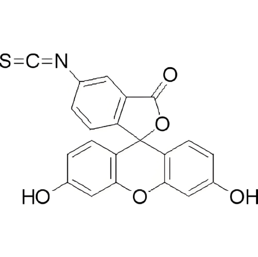 FITC-Chitosan oligosaccharide（2k）异硫氰酸荧光素标记壳寡糖的结构式分析
