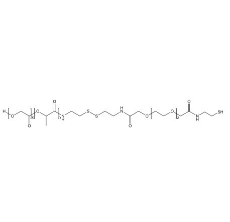 PLGA-SS-PEG-SH,聚乳酸-羟基乙酸共聚物-双硫键-聚乙二醇-巯基