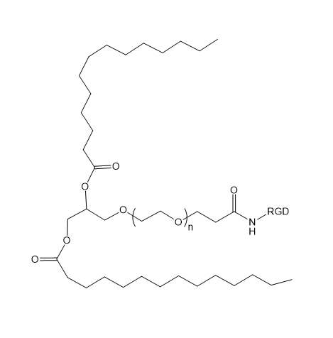 DMG-PEG-RGD,1,2-二肉豆蔻酰-rac-甘油-3-聚乙二醇-RGD肽