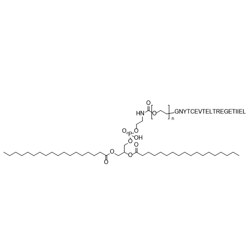 DSPE-PEG-GNYTCEVTELTREGETIIEL,二硬脂酰磷脂酰乙醇胺-聚乙二醇-GNYTCEVTELTREGETIIEL