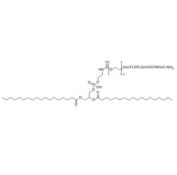 DSPE-PEG-N2H-GALFLGFLGAAGSTMGAC-NH2,二硬脂酰基磷脂酰乙醇胺-聚乙二醇-GALFLGFLGAAGSTMGAC-氨基