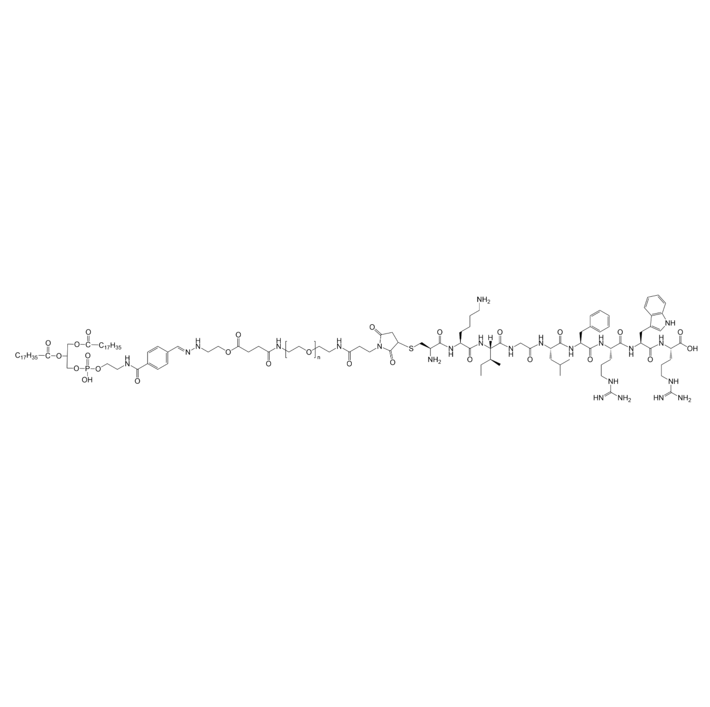 DSPE-hyd-PEG-CKIGLFRWR,二硬脂酰基磷脂酰乙醇胺-酰腙键-聚乙二醇-CKIGLFRWR肽