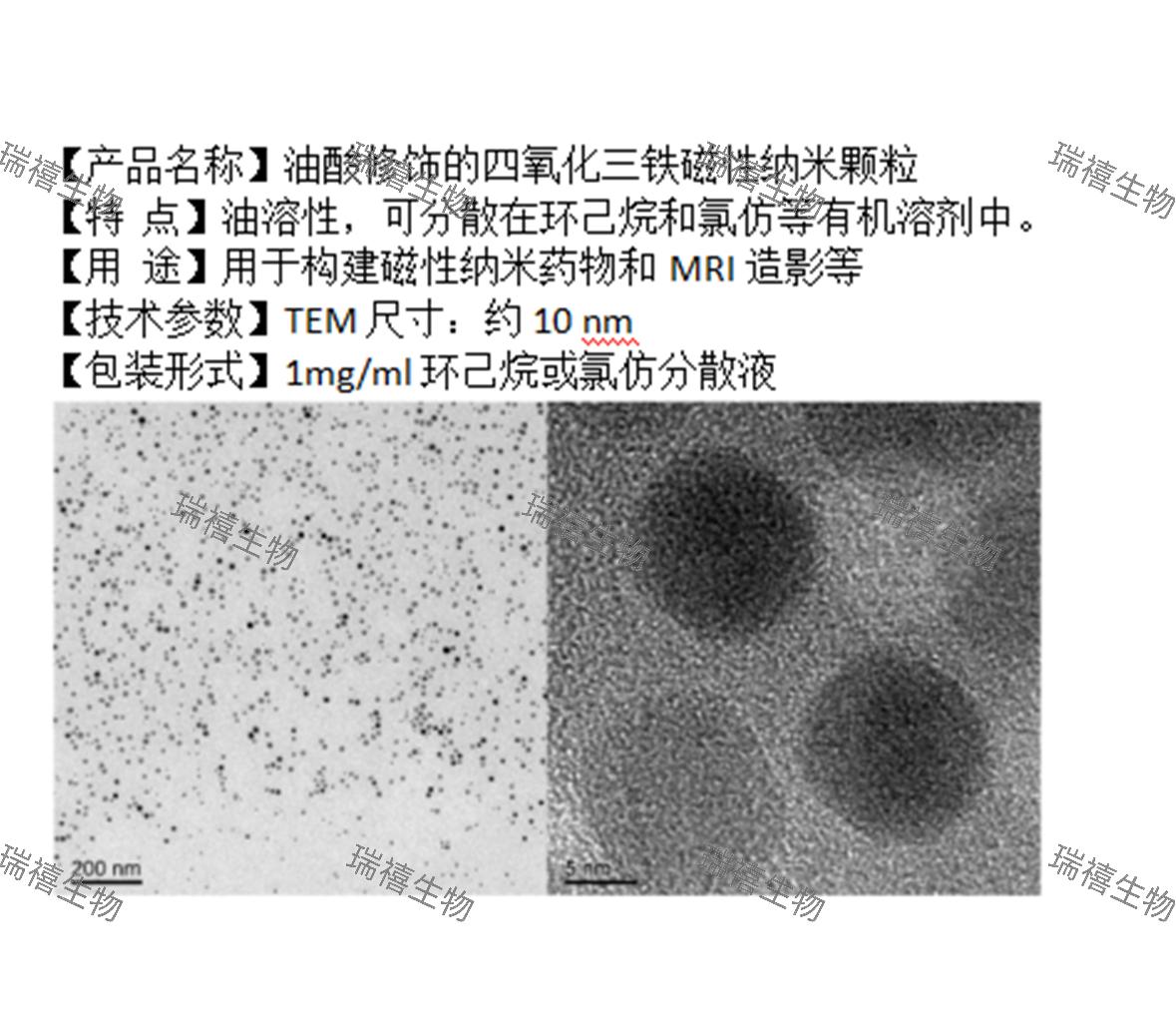 油酸修饰四氧化三铁磁性纳米颗粒定制