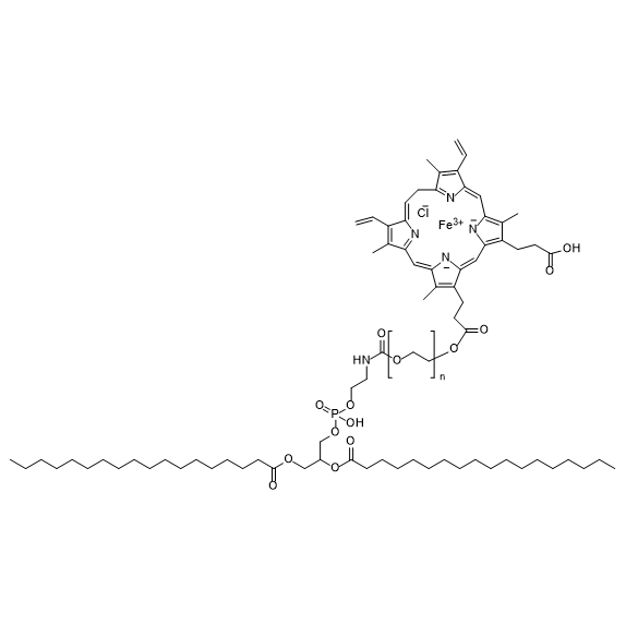 DSPE-PEG-hemin,二硬脂酰基磷脂酰乙醇胺-聚乙二醇-氯化血红素