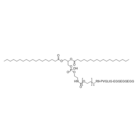 DSPE-PEG-R9-PVGLIG-EGGEGGEGG,二硬脂酰基磷脂酰乙醇胺-聚乙二醇-R9多肽-PVGLIG-EGGEGGEGG