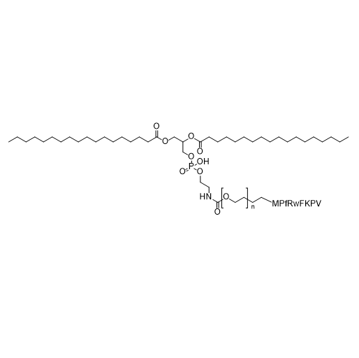 DSPE-PEG-MPfRwFKPV,二硬脂酰基磷脂酰乙醇胺-聚乙二醇-MPfRwFKPV肽