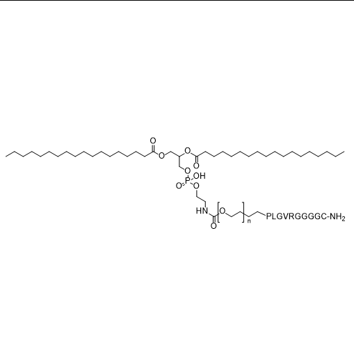 DSPE-PEG-PLGVRGGGGC-NH2,二硬脂酰基磷脂酰乙醇胺-聚乙二醇-PLGVRGGGGC-氨基