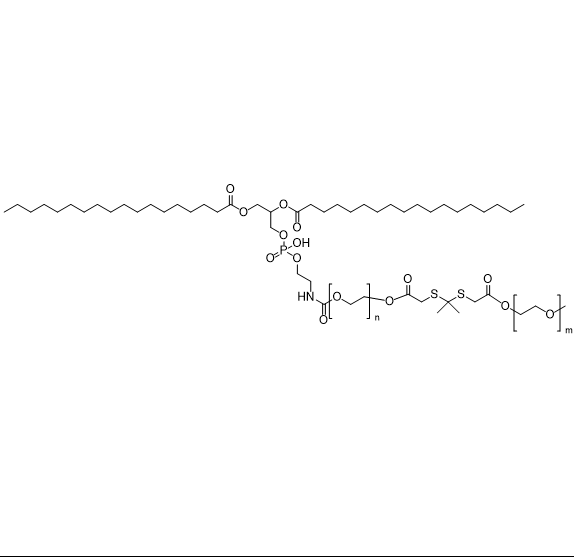 DSPE-PEG-TK-PEG,二硬脂酰基磷脂酰乙醇胺-聚乙二醇-酮缩硫醇-聚乙二醇